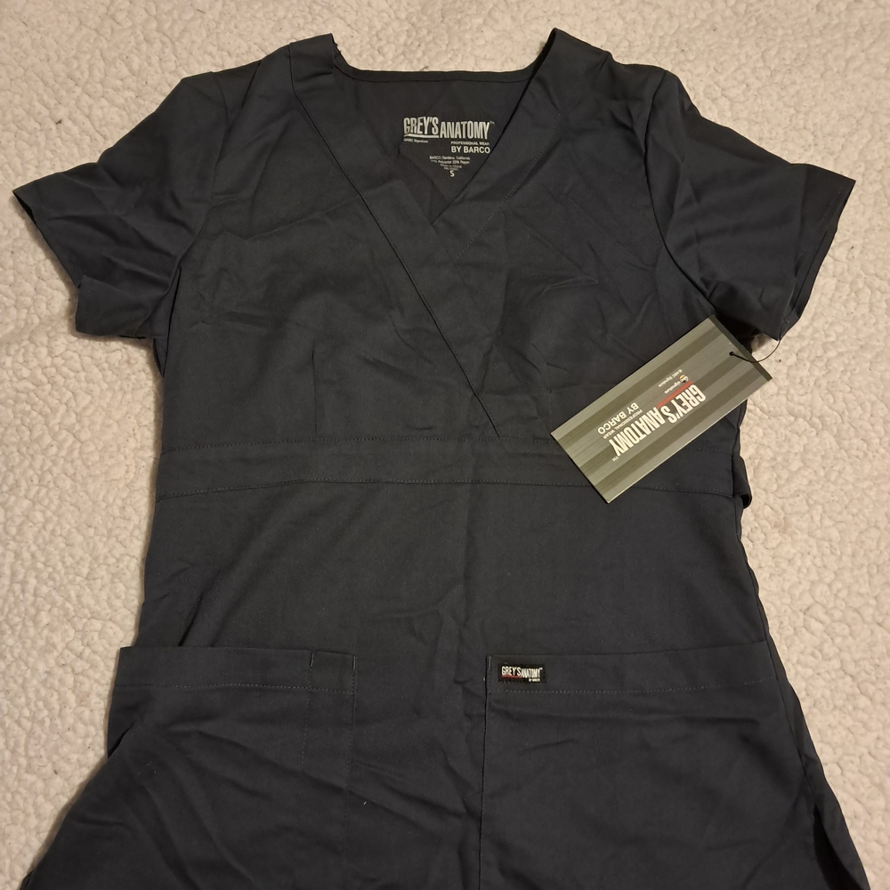 Grey's Anatomy Charcoal Scrub Top